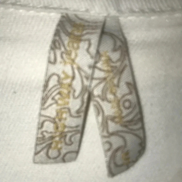 HWY JEANS Sleeveless Cropped White Denim Button Up Vest 2 Chest Pockets Size S - Picture 4 of 9